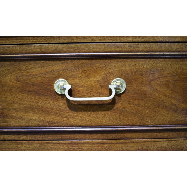 Brown Mid Century Transitional 9 Drawer Lowboy Dresser by Drexel For Sale - Image 8 of 13