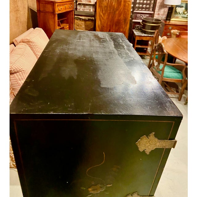Chinoiserie Cabinet-on-Stand, Japanned Finish, C. 1950-1960 For Sale - Image 9 of 11