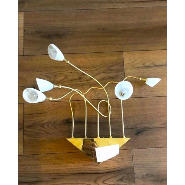 Metal Large Mid-Century Modern Wall Light, 1960s For Sale - Image 7 of 7