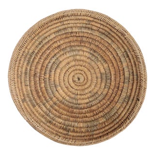Vintage Native American Navajo Round Woven Wedding Basket Tray For Sale