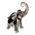 Vintage Glass Silver Color Petit Elephant For Sale