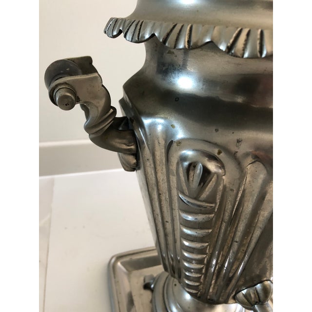 Traditional 1920s Varsho Silver Metal Samavar For Sale - Image 3 of 6