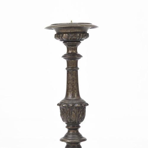 Antique Brass Church Candlesticks, Set of 2 For Sale - Image 4 of 8