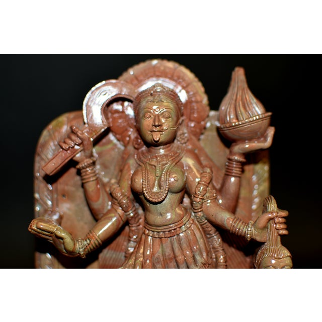 Stone Indian Goddess Kali Finely Carved For Sale - Image 16 of 18