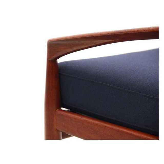 1960s Mid-Century Scandinavian Modern Paper Knife Lounge Chair in Rosewood attributed to Kai Kristiansen for Magnus Olesen, 1960s For Sale - Image 5 of 9