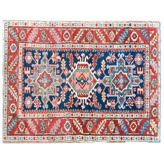 Early 20th Century Persian Heriz Rug For Sale - Image 9 of 14