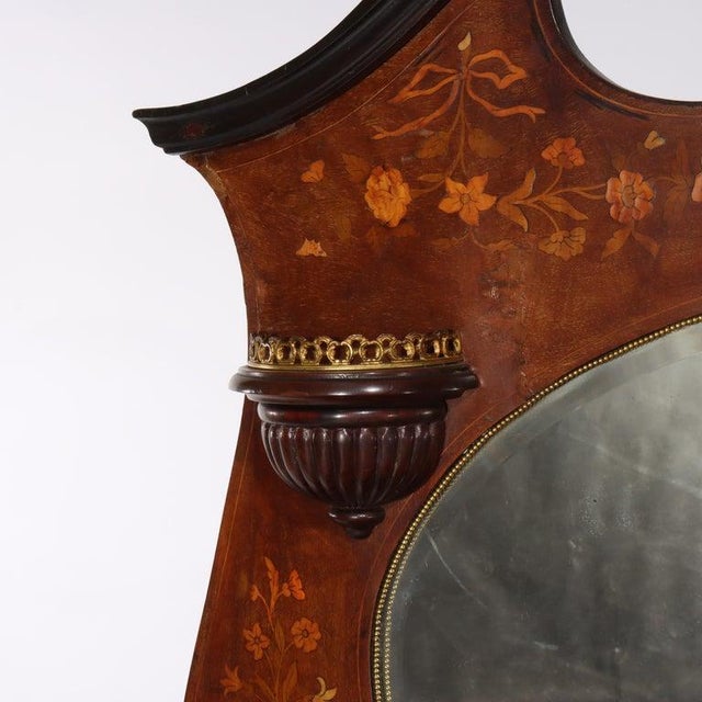 Antique French Ebonized Rosewood, Marquetry & Ormolu Curio Top Cabinet C1890 For Sale - Image 12 of 18