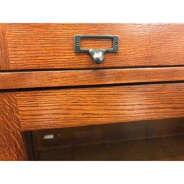 Wood Mission Quarter Sawn Oak 4 Stack Barrister Bookcase - Walnut For Sale - Image 7 of 10