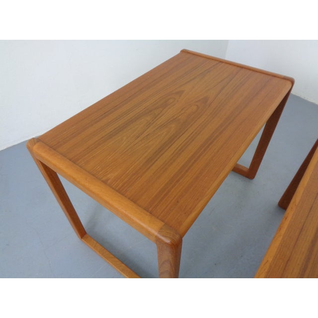 Danish Teak Nesting Tables, 1960s, Set of 3 For Sale - Image 10 of 16