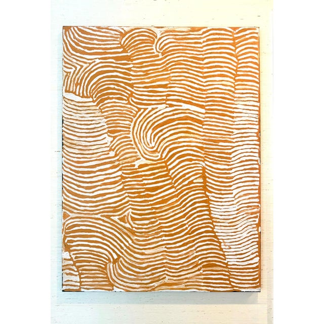 Artist: Makinti Napanangka (Australian c.1930-2011) Language group: Pintupi Year of creation: 2001 Dreaming Subject: The...