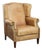 Wing Chair in Light Cowhide Leather For Sale