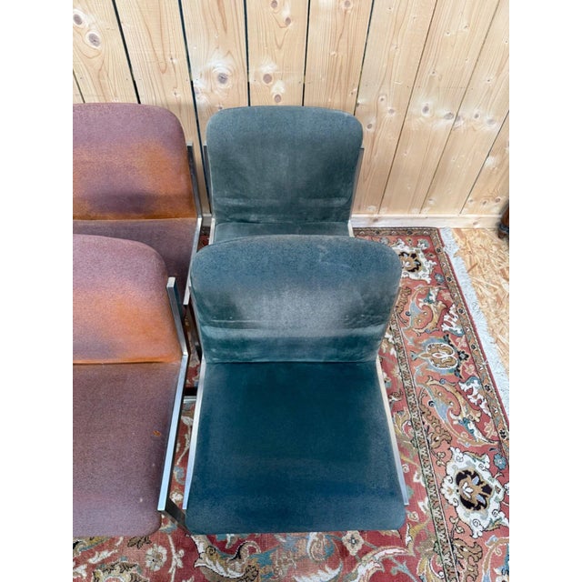 Chairs in Stainless Steel, 1970, Set of 8 For Sale - Image 4 of 10