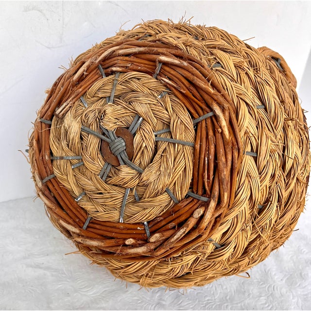 Vintage French Wrapped Demijohn Bottle For Sale - Image 13 of 13