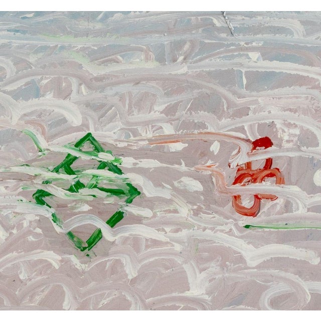 Elfi Schuselka (Austrian, b. 1940), Abstract Composition, Oil on Canvas, signed to verso, unstretched, unframed. 21.5" H x...