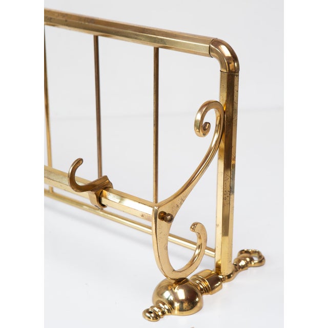 German Wall-Mounted Coat Rack in Gilt Brass, 1950s For Sale - Image 4 of 8