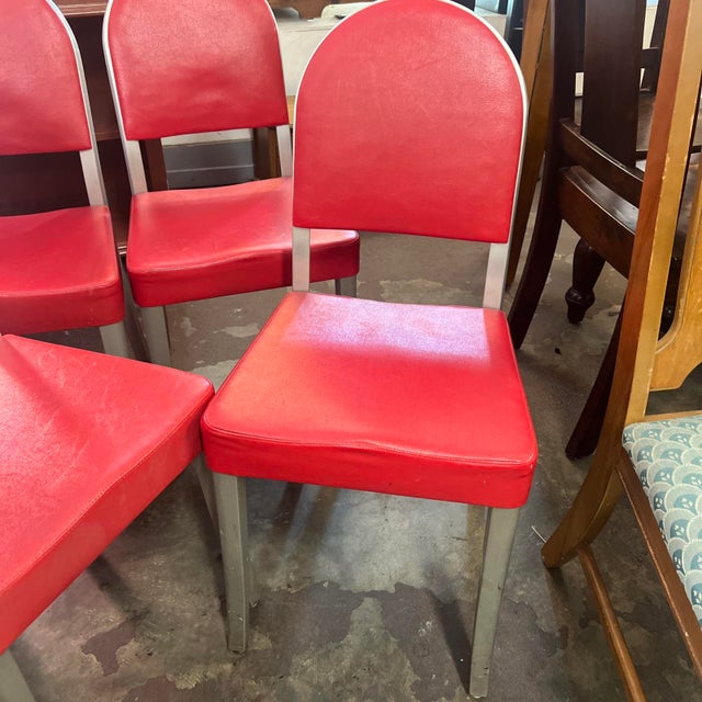 Metal Vintage Fireproofing Company Good Form Chairs For Sale - Image 7 of 7