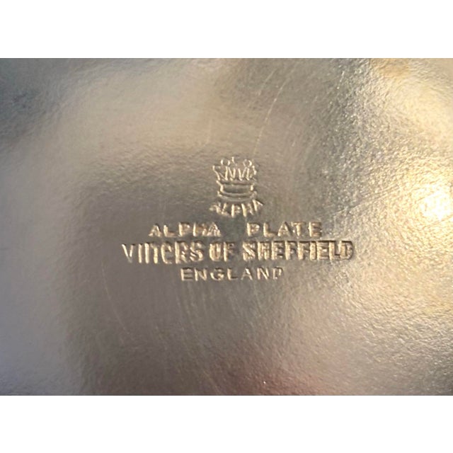 Mid 20th Century Vintage Alpha Plate Viners of Sheffield England 6.5” Roller Breakfast/Muffin Warmer W/Pierced Insert For Sale - Image 5 of 6