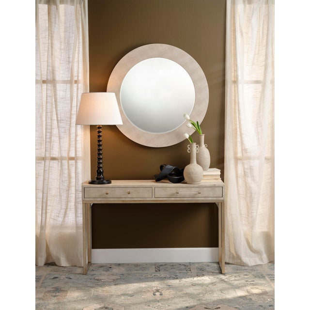 2020s Jamie Young Revolution Wood Table Lamp with Linen Shade, Black For Sale - Image 5 of 5