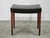 Mid-Century Danish Modern Wood and Black Leather Stool, 1960s For Sale - Image 3 of 12