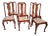 1950's Traditional Queen Anne Style Carved & Embroidered Dining Chairs Set of 6 For Sale