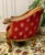 Late 19th Century Red Chenille Figural Hand Carved Cedar of Lebanon Regal Club Chair For Sale - Image 11 of 12