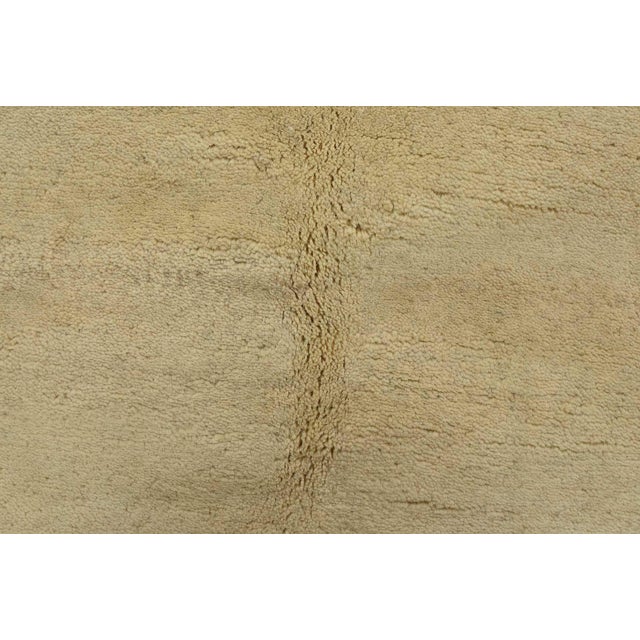 Beige Gabbeh Rug 5’5” X 7’8” Beige Wool Contemporary Hand-Knotted Area Carpet For Sale - Image 8 of 13