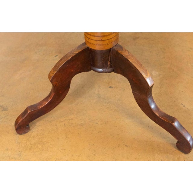 Italian 19th Century Walnut, Mahogany and Ash Game Side Table with Marquetry Top For Sale - Image 11 of 12