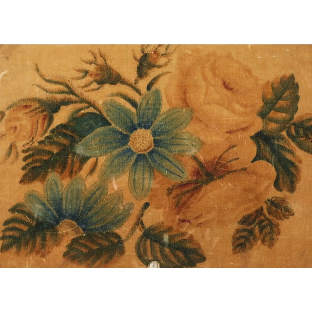 Pair of Antique Theorem Painted Velvet Hand Fans With Gilt Handles For Sale - Image 10 of 10