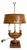 Mid 20th Century Italian Terracotta Neoclassical Tole Bouillotte Lamp For Sale