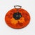 A little taste of the seventies for your table! This glazed ceramic cheese board features a spectacular stylized floral...