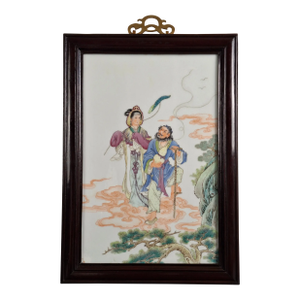 Chinese Porcelain Ba Xian Plaque