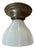 Contemporary 1920s Ribbed Clam Broth Sheffield Style Flushmount Ceiling Light For Sale - Image 3 of 8