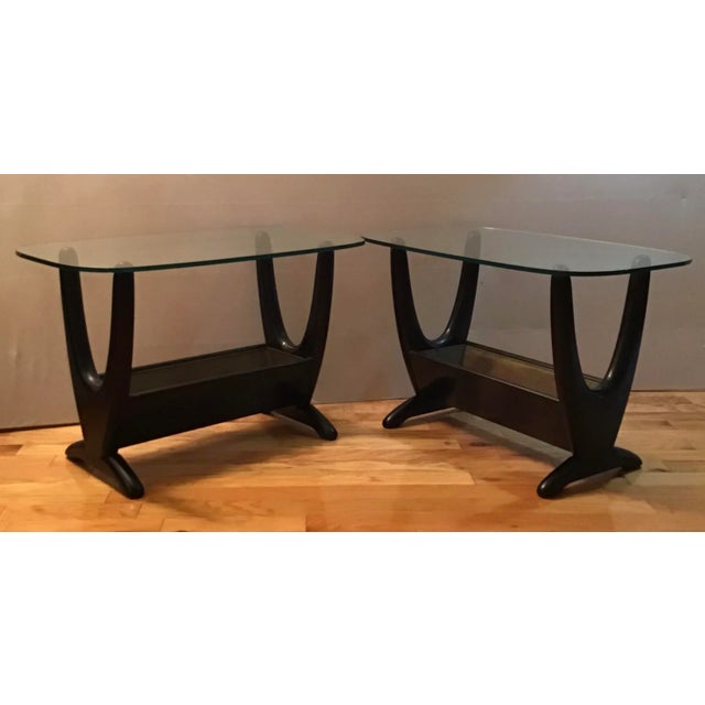 Mid Century Modern Adrian Pearsall Satin Black Accent Side Tables - a Pair For Sale - Image 13 of 13
