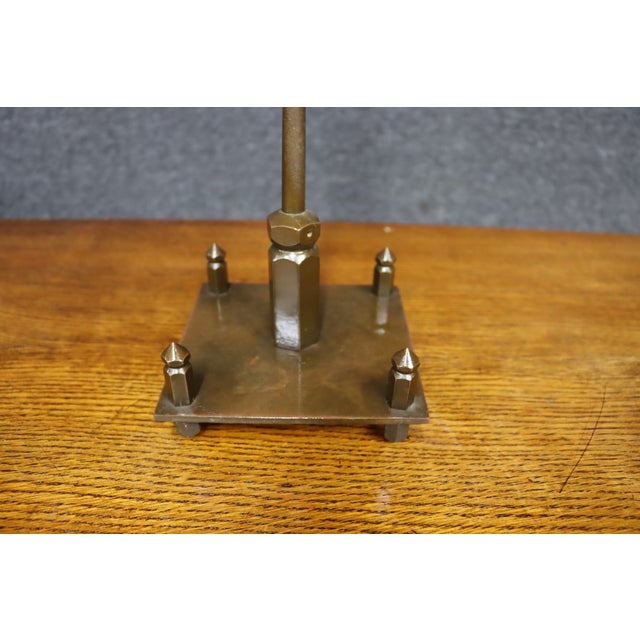 Mid 20th Century Antique Brass American Table Flag Stand For Sale - Image 5 of 8