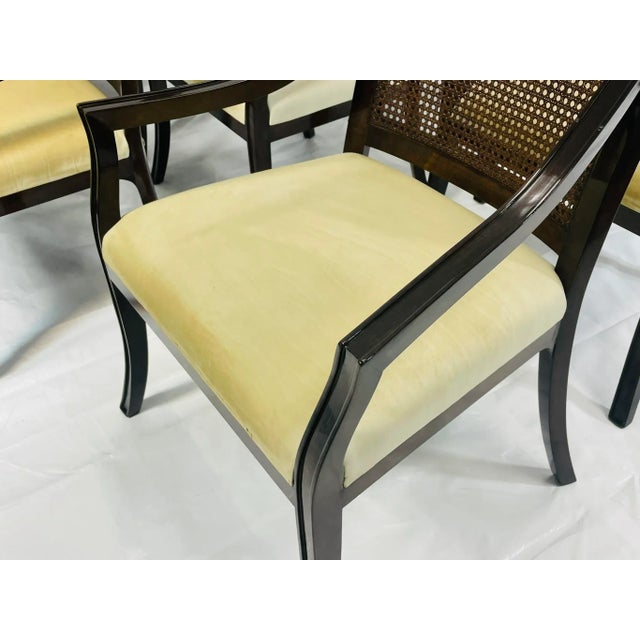 Set of 8 Rose Tarlow Solid Wood & Cane Back Armchairs, Made in Los Angeles, Usa For Sale - Image 10 of 18