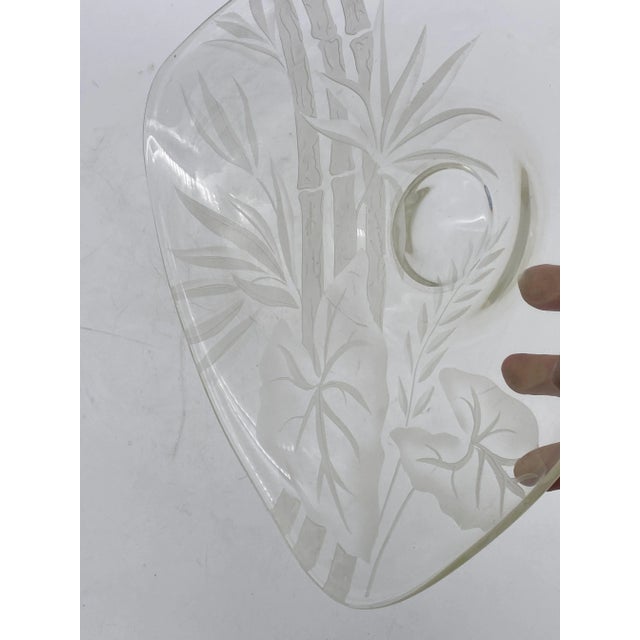 1940s Art Glass Serving Plate by Dorothy C Thorpe For Sale - Image 5 of 8