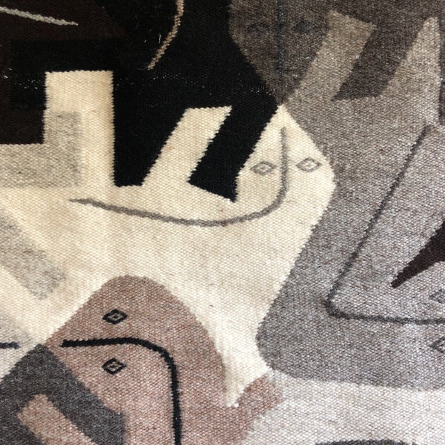 Modern 1980s Modernist Reptile Handwoven Tapestry For Sale - Image 3 of 11