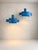 Blue Equator Pendant Lamps by Jo Hammerborg for Fog & Mørup, 1968, Set of 2 For Sale - Image 15 of 16