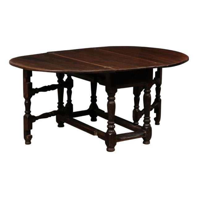 18th Century Swedish Fir Wood Drop Leaf Table For Sale