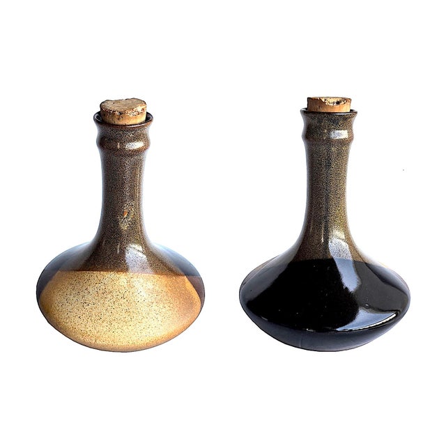 Mid-Century Modern Mid 20th Century Pottery Craft Stoneware Decanter For Sale - Image 3 of 14