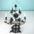 1960s Vintage 7 Light Wrought Iron Wall Sconce With Milk Glass Flowers & Cherub Motif - Matching Sconce Available Separately For Sale - Image 5 of 12
