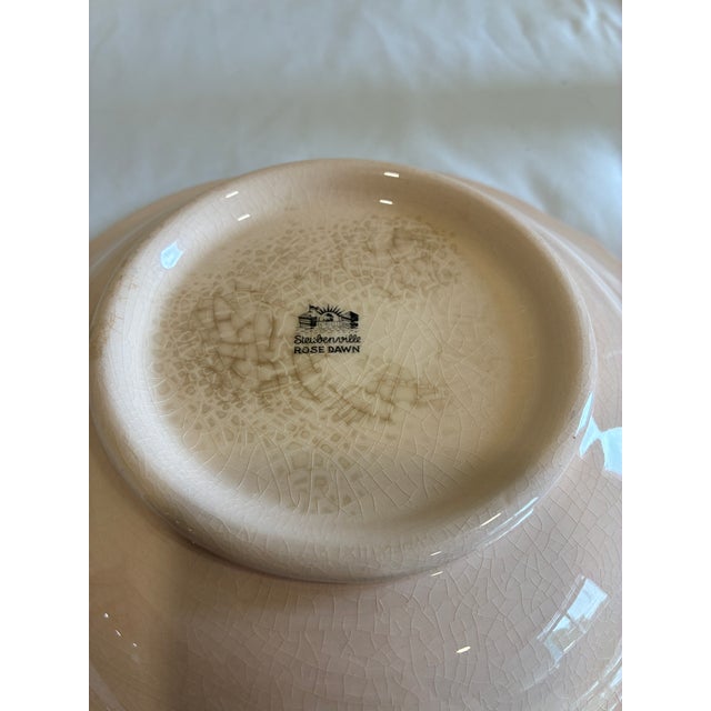Early 1900's Steubenville Rose Dawn Pink Serving Dish With Lid For Sale - Image 13 of 15