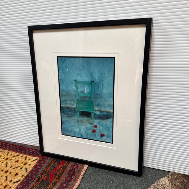 Figurative Jeffrey Becon "Green Chair With Hibiscus", Signed + Numbered 18/25 For Sale - Image 3 of 12