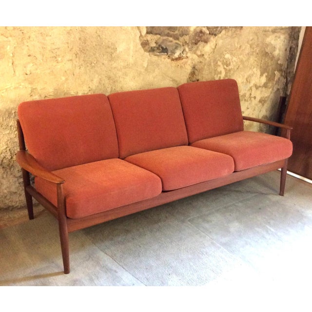 Beautiful Sofa designed by Grete Jalk for France & Søn. Made in Denmark in the 1960´s. The structure of teak wood has been...
