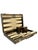 A wonderfully stylish vintage backgammon set housed in a compact leatherette and plaid covered travel case. The handsome...