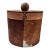 1980s Cowhide and Tooled Leather Ice Bucket, Western Ranch Barware For Sale