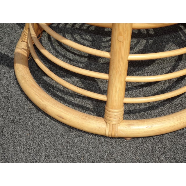 Vintage Coastal Tiki Palm Beach Style Bamboo Rattan End Table Side Table For Sale - Image 12 of 13
