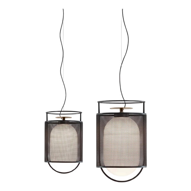 Denglong T Pe and T Gr Suspension Lamps by Neri and Hu for Parachilna, Set of 2 For Sale