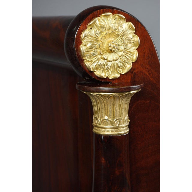 Wood Large Empire Mahogany Boat Bed, 1800s For Sale - Image 7 of 15