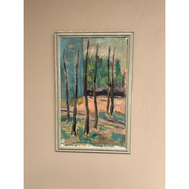 Ingeborg Strangell, Trees, 1950s, Oil on Canvas, Framed For Sale - Image 14 of 18